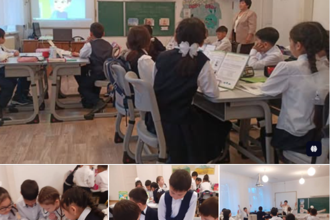 12-қараша күні мектебімізде жоспарға сәйкес бастауыш сыныптар онкүндігіне орай 3«Б» сыныбында З. Ы. Казбекова математика пәнінен «Санның кубы» тақырыбында ашық сабақ өткізді. 